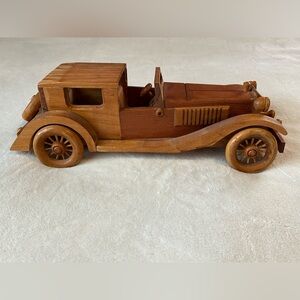 Sold Wooden car display vintage handcrafted model 927 Bugatti 41 Royale